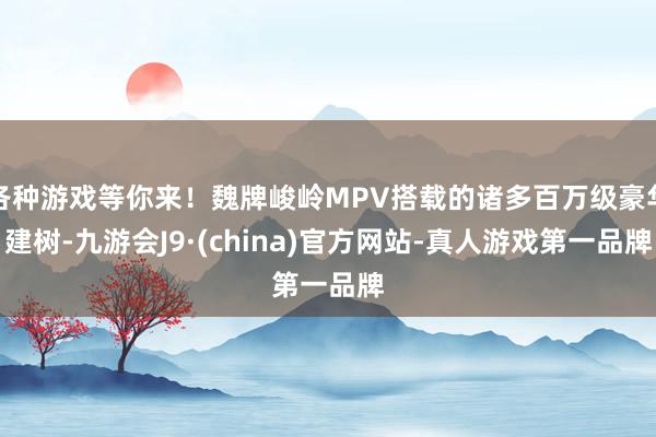 各种游戏等你来！魏牌峻岭MPV搭载的诸多百万级豪华建树-九游会J9·(china)官方网站-真人游戏第一品牌