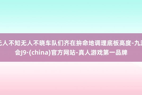 无人不知无人不晓车队们齐在拚命地调理底板高度-九游会J9·(china)官方网站-真人游戏第一品牌