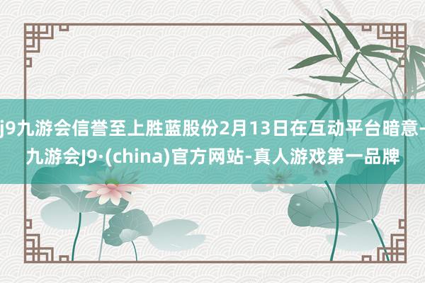 j9九游会信誉至上胜蓝股份2月13日在互动平台暗意-九游会J9·(china)官方网站-真人游戏第一品牌